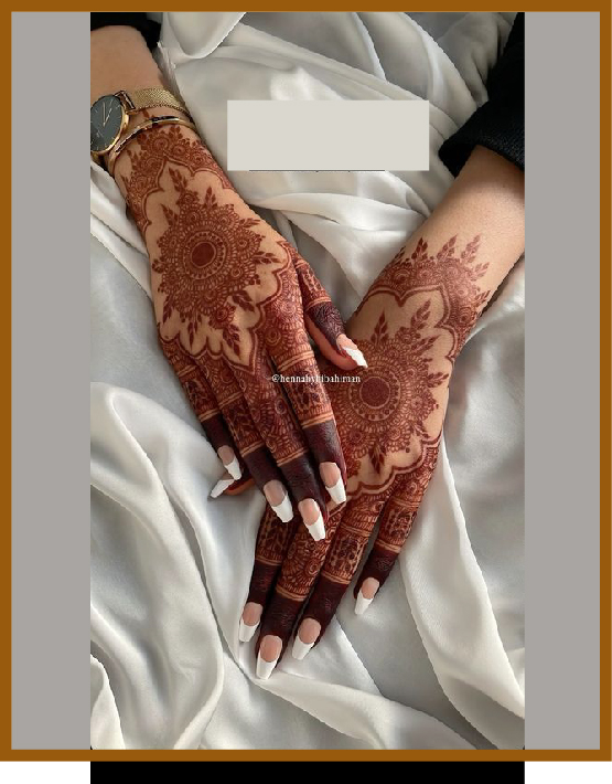 Fashionable Stylish Back Hand Mehndi With Circular Mandala